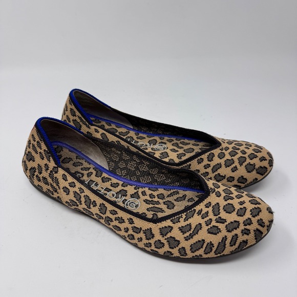 Rothy's The Flat Leopard Print Women's Size 8 - Picture 2 of 11